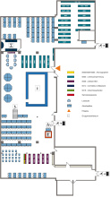 Lageplan Teilbibliothek Stammgelände, 1. Obergeschoss